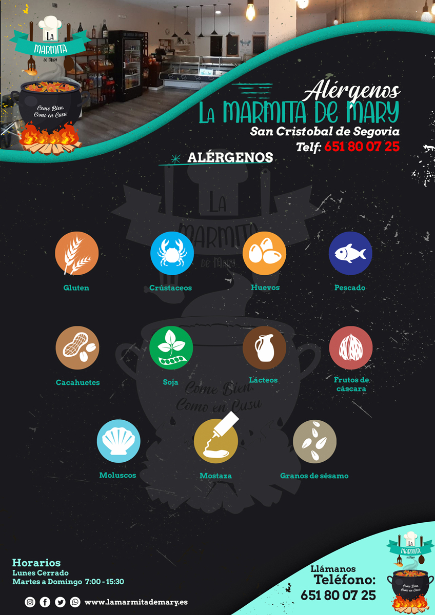 Información de alérgenos