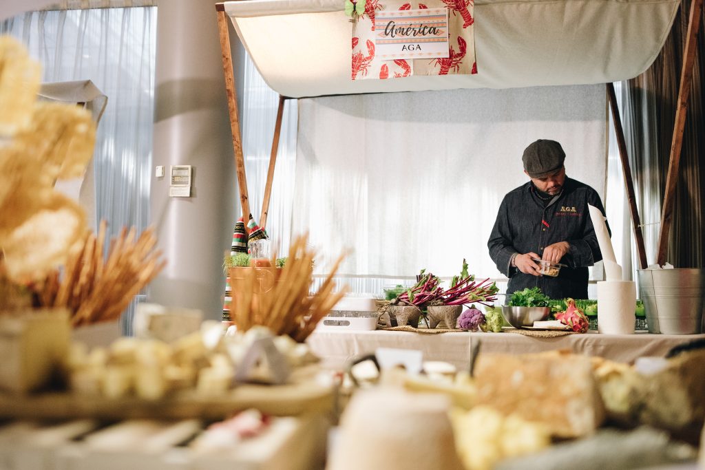 Servicio de catering durante una celebración